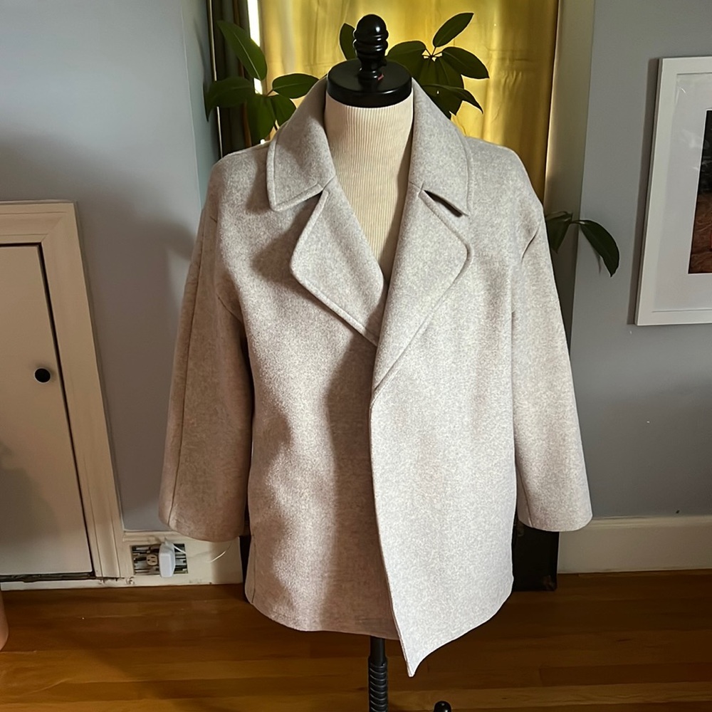 - Zara Basic Cream Open Jacket Size Large - image 1
